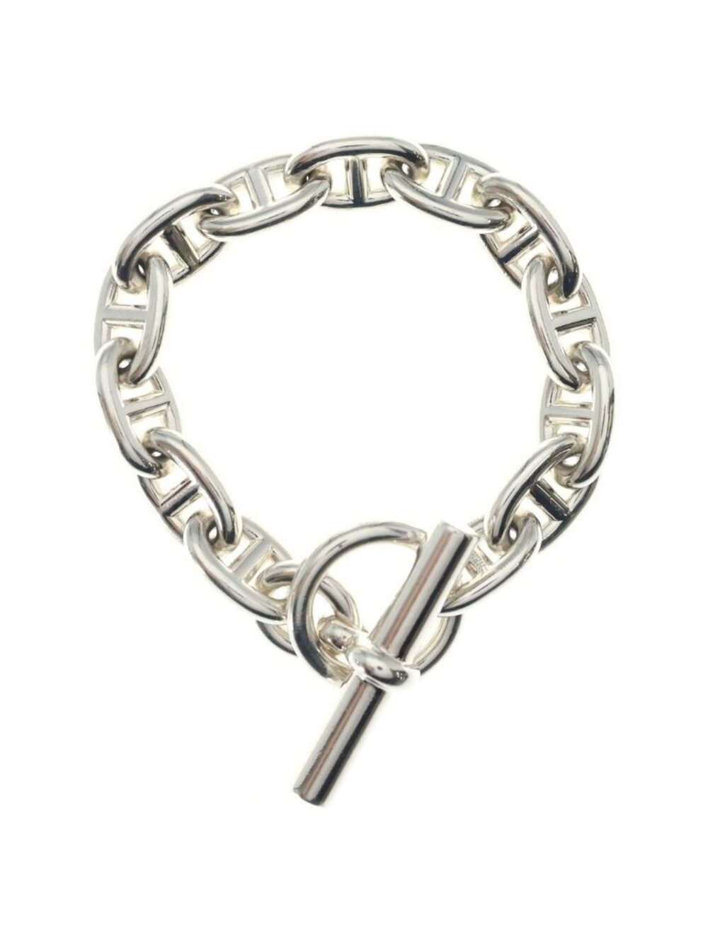 Hermes Chain Bracelet Silver